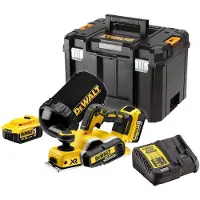 DeWalt Batteridriven hyvel DCP580PD-QW; 18 V; 2x5,0 Ah batt.