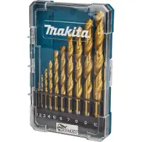 Makita D-72849 D-72849 Spiralborrsats 1 mm, 2 mm, 3 mm, 4 mm, 5 mm, 6 mm, 7 mm, 8 mm, 9 mm, 10 mm 1 st