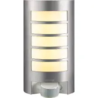 Steinel L 12 S 657918 Utomhusväggbelysning med rörelsedetektor Lågenergilampa, LED E27 60 W Silver