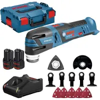 Bosch Powertools Professional Akku-Multifunktionstool GOP 12V-28 2x3,0Ah, LG L-BOXX 06018B5006 Multiverktyg batteridriven inkl. 2x batterier 1 st 12 V Antal batterier som