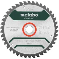 Metabo Precision cut Wood - Classic 165X20 Z42 WZ 5° 628026000 Hårdmetall cirkelsågklinga 165 x 20 x 1.2 mm Antal tänder (per tum): 42 1 st