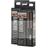 Maybelline Tattoo Brow Gel Tint dubbelpack Ögonbrynsgel 10 g Nr. 3 - Dark Brown