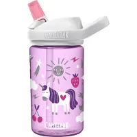 CamelBak eddy+ 14oz Barnvattensflaska med Tritan Renew - Sugrör, läcksäker när stängd, Unicorn Party
