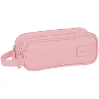 Pop Pulse Emporium Basic Pink Double Pencil Case Rosa Man