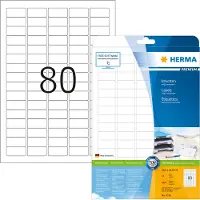 Herma Adressetiketter A4 | 35,6 x 16,9mm | Premium 4336 | vit | 2.000st