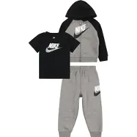 Nike Sweatset - Cardigan/Sweatpants/T-shirt - Kol Heather - - 24 mån - Sweatset