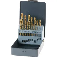 Kwb 421856 HSS Metall-spiralborrset 19 delar 1 mm, 1.5 mm, 2 mm, 2.5 mm, 3 mm, 3.5 mm, 4 mm, 4.5 mm, 5 mm, 5.5 mm, 6 mm, 6.5 mm, 7 mm, 7.5 mm, 8 mm, 8.5 mm, 9