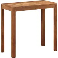 vidaXL Barbord massivt trä med honungsfinish 110x55x106 cm