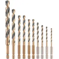 DeWalt DT20620-QZ HSS-G Metall-spiralborrset 10 delar 3 mm, 3.5 mm, 4 mm, 4.5 mm, 5 mm, 6 mm, 8 mm, 10 mm korrosionsskydd Sexkant 1 set