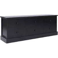 vidaXL Tv-bänk svart 108x30x40 cm massivt kejsarträ