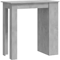 vidaXL Barbord med förvaringshyllor betonggrå 102x50x103,5 cm spånskiva