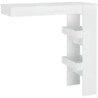 vidaXL Barbord, Vitt, 102x45x103,5 cm, Träbaserat Material