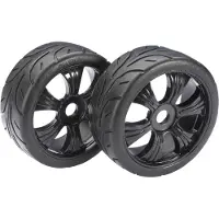 Absima 1:8 Buggy Kompletta hjul Street 6 ekar Svart 2 st