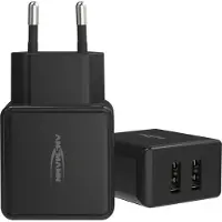 Ansmann HomeCharger HC212 USB-laddare 12 W 2x USB-A Svart Inomhus