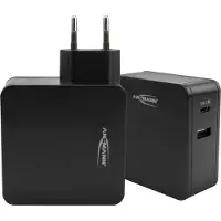 Ansmann Home Charger 247PD USB-laddare 45 W 1x USB-A, 1x USB-C Power Delivery Svart Inomhus
