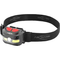 Ansmann HD250RS - Huvudficklampa - LED x 2 - totalt: 9 W - svart