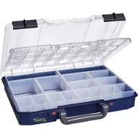Raaco CarryLite 55 4x8-16 DLU Sortimentlåda (L x B x H) 278 x 337 x 58 mm Antal fack: 16 Inkl. handtag Box Innehåll 1 st