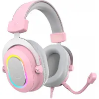 Fifine H6 USB 7.1 Gaming Headset RGB - Rosa