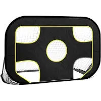 vidaXL Fotbollsmål med skottduk 120x80x80 cm polyester