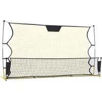 vidaXL Fotbollsnät med rebounder svart och gul 183x85x120 cm polyester