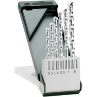 Bosch 2609255461 Sten-spiralborr set 6 delar 5 mm, 5.5 mm, 6 mm, 6.5 mm, 7 mm, 8 mm Cylinderskaft 1 set