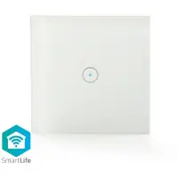 Nedis WiFi Smart Light Switch - Single - ljusreglage - trådlös - Wi-Fi - 2412 - 2462 Mhz - vit