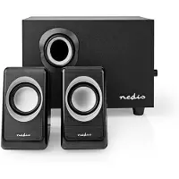 Nedis - Högtalarsystem - för persondator - 2.1-kanals - 16 Watt (Total) - svart