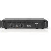Nedis PA-förstärkare | RMS-uteffekt: 2x 100 W @ 8 Ohm / 2x 150 W @ 4 Ohm | 2 Kanaler | 2U | 19" hylla ingår | Metall | Svart