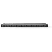 Nedis HDMI (tm) Splitter | 16 port(s) | USB-A Female / 16x HDMI(tm) Output | 4K@60Hz | 18 Gbps | Metall | Antracit