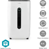 Nedis Smartlife Avfuktare | Wi-Fi | 20 l/Dag | Avfuktning / Kontinuerlig / Torr tvätt / Ventilation | Android(tm) / IOS | Justerbar hygrostat | 195 m³/h