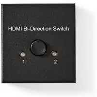 Nedis HDMI (tm) Switch | 3-Port port(s) | 1x HDMI(tm) Input / 2x HDMI(tm) Input | 1x HDMI(tm) Output / 2x HDMI(tm) Output | 4K@60Hz | 6 Gbps | Metall | Antracit