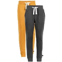 Minymo Sweatpants - 2-pack - Currygul/Koksgrå - - 12 år (152) - Sweatpants