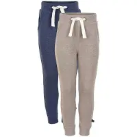 Minymo Sweatpants - 2-pack - Ljus Brunmelerad/Blåmelerad - - 6 år (116) - Sweatpants