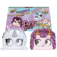 Spin Master Micros Edgy Hedgy Hedgehog & Narwow Narwhal Mini Purse 2-Pack Shoulder Bag Crossbody Purse Accessories Girls Coin Purse & Tween Gifts