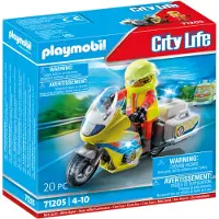 Playmobil Räddningsmotorcykel med Blinkande Ljus