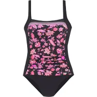 LASCANA Baddräkt orange / rosa / svart / vit