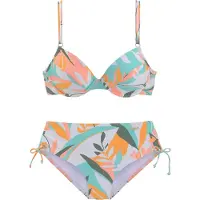Sunseeker Bikini mint / mörkgrön / pastelllila / korall