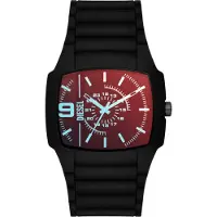 Diesel Klocka - - DZ2166 - Svart silikon - 45 mm - Vattentålig 3 bar
