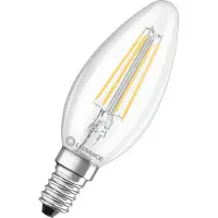 Osram SUPERIOR - LED-glödlampa med filament - klar finish - E14 - 4.2 W (motsvarande 40 W) - klass E - varmt vitt ljus - 2700 K