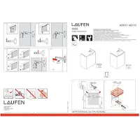Laufen Base vitt tvättställsskåp med höger gångjärnsdörr - mått: H53 x B41,5 x D32 cm. Tvättställ #626942000 måste beställas separat.