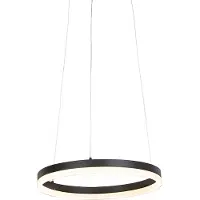 QAZQA Design Hänglampa Svart 40 cm inkl LED 3-stegs dimbar - Anello