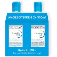 Bioderma Hydrabio H2O - Micellärt vatten, återfuktande för torr hud - duo pack Smink remover 1000 ml