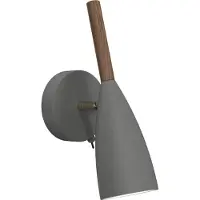 Nordlux by Nordlux Vägglampa Pure, dimbar, Aluminium / grå / zink, Vardagsrum / matsal, Metall, Skandinavisk, Vägglampa, vägglampa inomhus