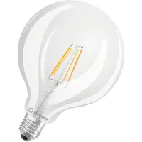 Osram Classic - LED-glödlampa med filament - form: G125 - klar finish - E27 - 4 W (motsvarande 40 W) - klass E - varmt vitt ljus - 2700 K