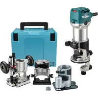 Makita RT0702CX3J - Trimmningsfräs - 710 W - Spännbussning 8 mm (RT0702CX3J)