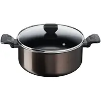 Tefal Easy Cook & Clean holländsk ugn 24 cm + glaslock, icke-induktion, non-stick beläggning, tillverkad i Frankrike B5544602