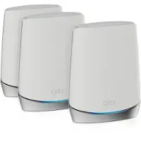 Netgear Orbi RBK753 - Wifi-system - (router, 2 förstärkare) - upp till 5651 kvadratfot - mesh 1GbE - Wi-Fi 6 - Trippelband