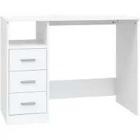 vidaXL Skrivbord med lådor vit 102x50x76 cm konstruerat trä