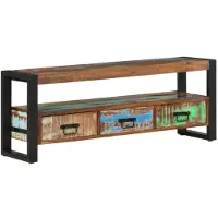 vidaXL Tv-bänk 120x30x45 cm massivt återvunnet trä