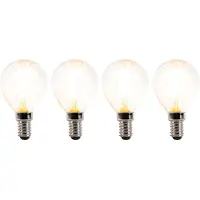 LUEDD Set med 4 st E14 dimbara LED-lampor P45 klar 3W 250lm 2700K